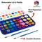 36 Pack Watercolor Pan Set, Smart Color Art Watercolor Paint Set with 4 Brushes,Easy to Blend Colors, Perfect for Kids Adults